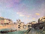 Johann Barthold Jongkind The Seine and Notre Dame in Paris painting